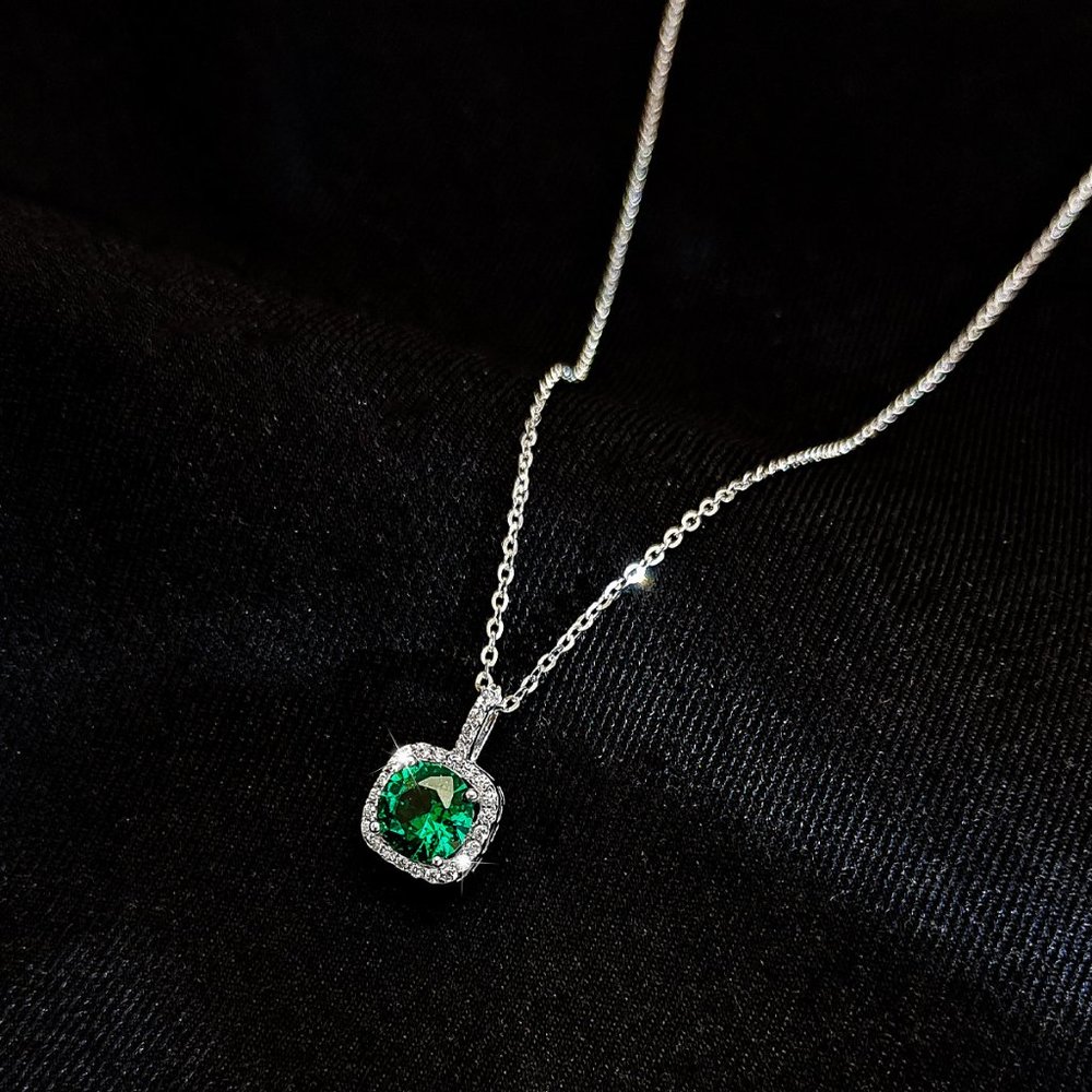 green crystal necklace